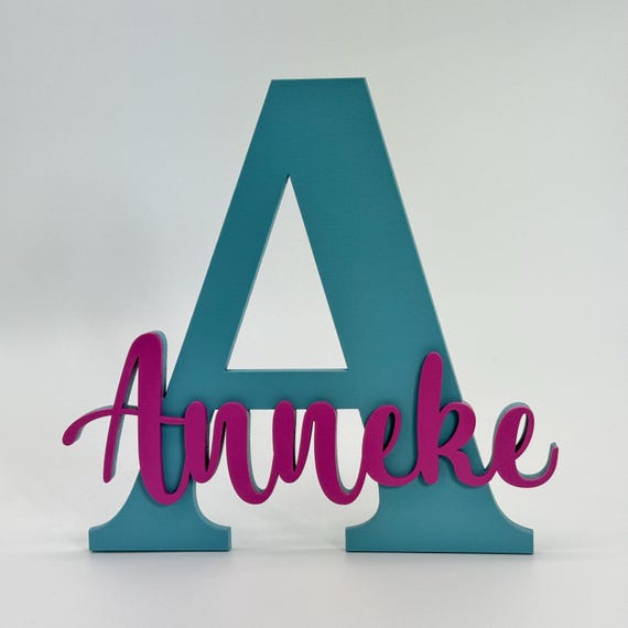 1 x decorative letter with desired text, child's name, desired name, various colours