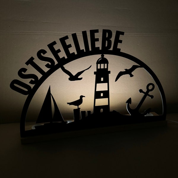 Schwibbogen maritim LED Holz Lichterbogen Ostseeliebe Anker Kerzen USB Leuchtturm Möwe ahoi Küste   moin Weihnachten XMAS Ostsee Christmas