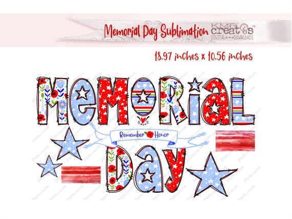 Poppy Memorial Day Sublimation Design, cute Memorial poppy, patriotic design png, alpha doodle letters, patriotic clipart, American doodle