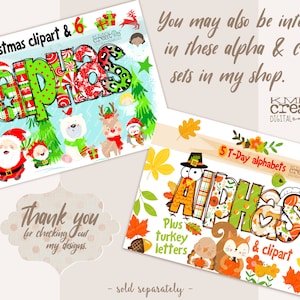 Halloweenbokstäver, Halloween-alfabet, Halloween-clipart, clipartpaket png, doodlebokstäver png, söta svarta barn, Halloween-godispåse bild 6
