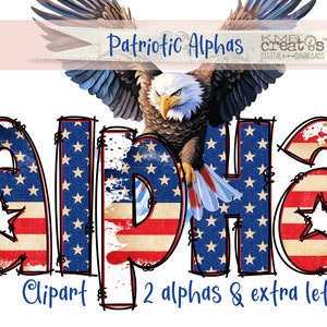 Litery patriotyczne, alfabet flagi USA, flaga w złym stanie png, zestaw patriotycznych pakietów, litery 4 lipca, litery USA doodle, Dzień Niepodległości