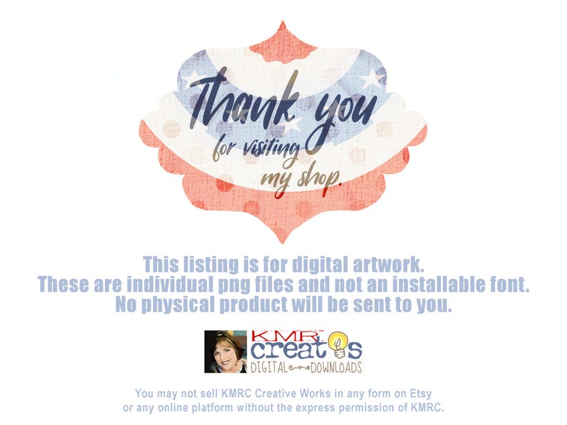 May include: A digital download of a red, white, and blue American flag design with the text "Thank you for visiting my shop." The design is in a vintage style with a watercolor effect.