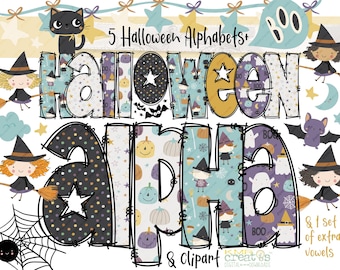 ハロウィン文字ハロウィンクリップアート、ハロウィンアルファベット