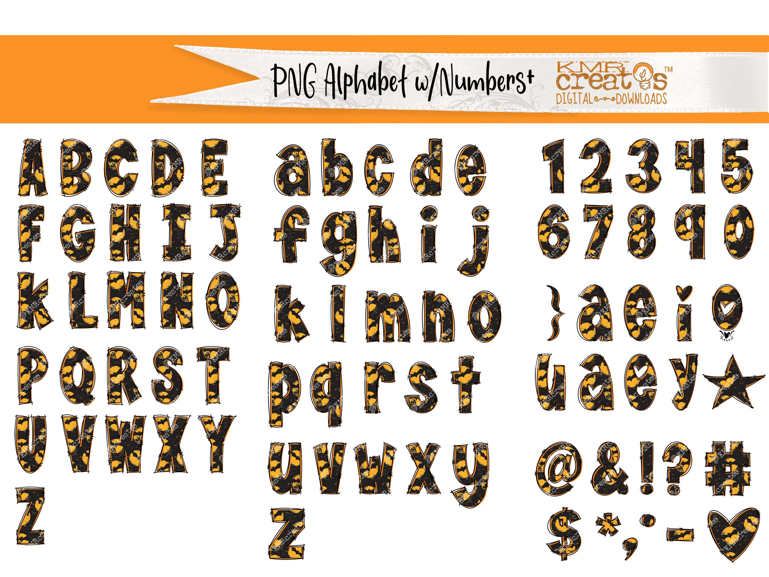 Retro Drafthouse Moon Alphabet Pngs, Halloween Alphabet, Alpha