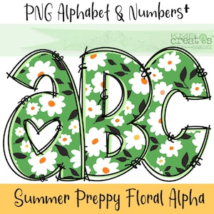 Alfabeto de flores de verano de muy buen gusto verde pngs, pngs de letras del alfabeto, alfa floral de verano, alfa de flores de muy buen gusto, números florales png, doodle alfa