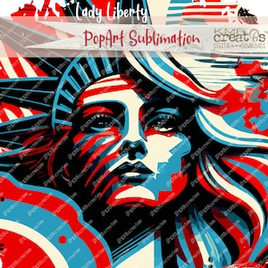 Estátua da Liberdade, arte pop abstrata png, design de sublimação, clipart da Senhora Liberdade, Estátua da Liberdade, Senhora Liberdade PNG, arte abstrata dos EUA png