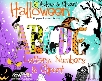 Halloween letters, clipart bundle png, doodle letters png, Halloween alphabet, Halloween font png, sublimation design, doodle font clipart