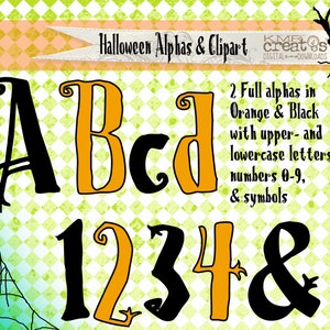 Letras de Halloween, paquete de imágenes prediseñadas PNG, letras doodle PNG, alfabeto de Halloween, fuente de Halloween PNG, diseño de sublimación, clipart de fuente doodle imagen 7