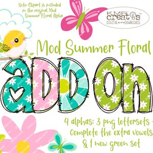 Letras florales alfa retro mod, letras alfa de primavera y verano, paquete de letras con flores, flores de primavera png, letras del alfabeto png, letras florales