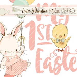 My first Easter png, Easter sublimation, Easter onesie design, Easter baby girl png, Easter bunny png, Easter transfer, Easter onesie png