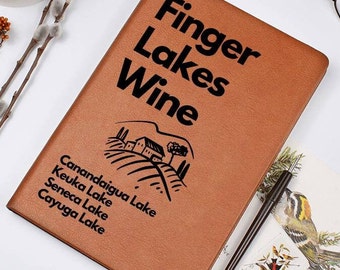 Finger Lakes Wine, Finger Lakes AVA, Seneca Keuka Cayuga Canandaigua, FLX Wine Trail, Wine Tasting Notebook, Sommelier Gift