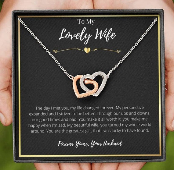 Husband to wife best sale necklace
