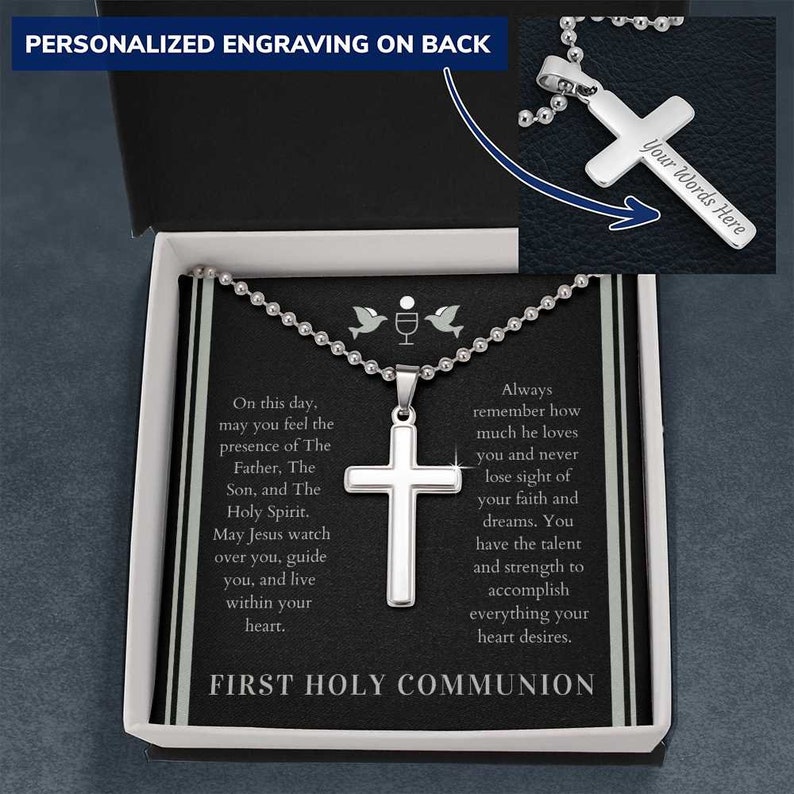 First Holy Communion Gifts for Boys, First Communion Gift to Son, 1st
