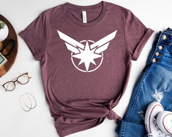 Captain Marvel Shirt - Etsy