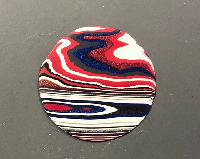 Handmade Fordite watch dial, ready to finish - 34 mm round