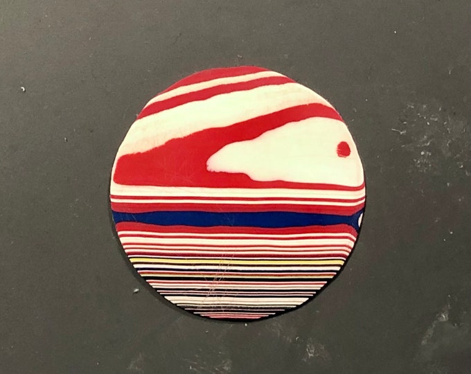 Handmade Fordite watch dial, ready to finish - 30.75 mm round