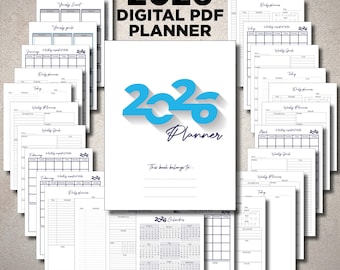2026 Planer Set, Tagebuch/Monatlich (PDF Download)