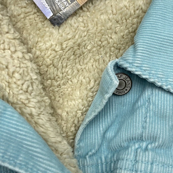 Vintage GAP Teal Textured Button Up Crop Jacket F… - image 7