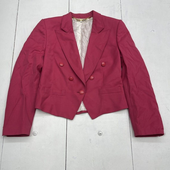 Escada Blazer, Vintage 90s Jacket, Red Blazer, Silk, Beaded Jacket, Neck  and Pockets Beaded, Embroidered Jacket, Elegant Blazer, Size M 