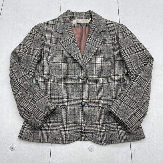 Vintage Young Pendelton Wool Plaid Blazer Juniors… - image 1