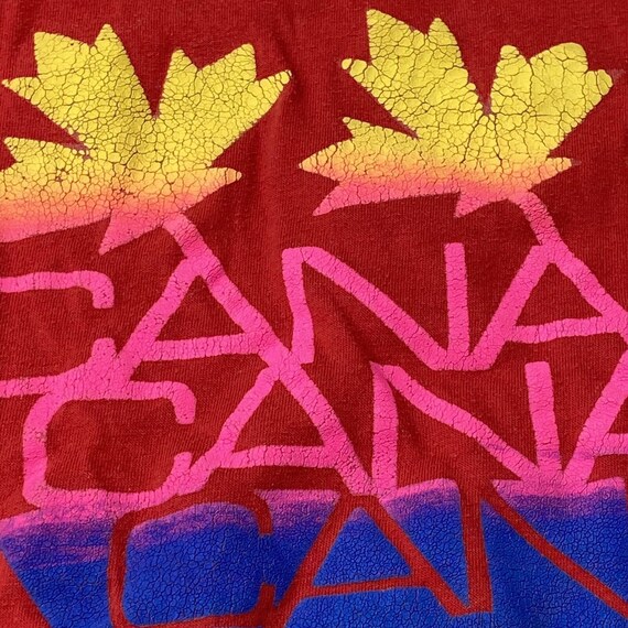 Vintage Canada Red Graphic Short Sleeve T-Shirt A… - image 5