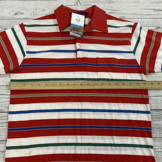 Vintage Arrow Red Stripe Short Sleeve Polo Shirt … - image 5