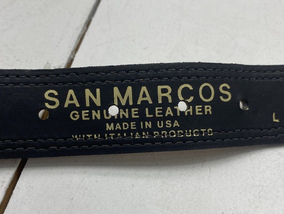 Vintage San Marcos Genuine Leather Belts Tan/Gold… - image 7