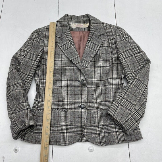 Vintage Young Pendelton Wool Plaid Blazer Juniors… - image 4