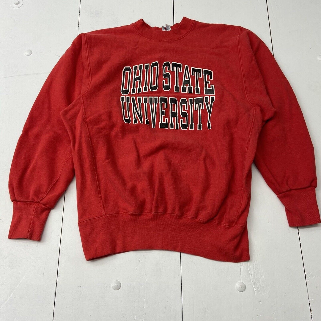 Vintage Soffe Reverse Weave Red Ohio State OSU NCAA Sweatshirt Adult ...
