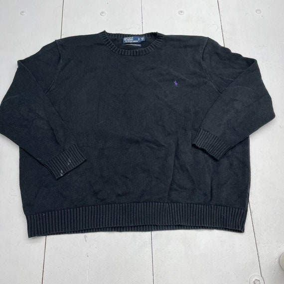 Buy Vintage Polo Ralph Lauren Black Knit Sweater Mens Size 3XB
