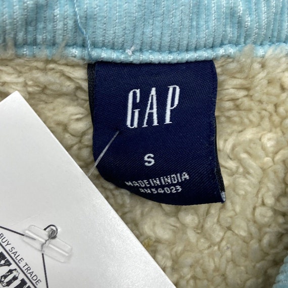 Vintage GAP Teal Textured Button Up Crop Jacket F… - image 8