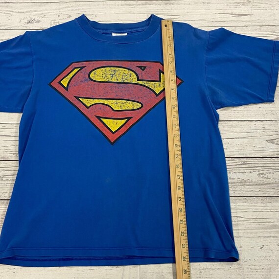Vintage Superman Blue Short Sleeve Graphic T-Shir… - image 2