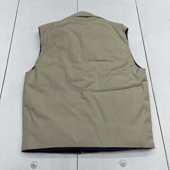 Vintage Frostline Kit Beige Zip Up Vest Mens Small - image 7