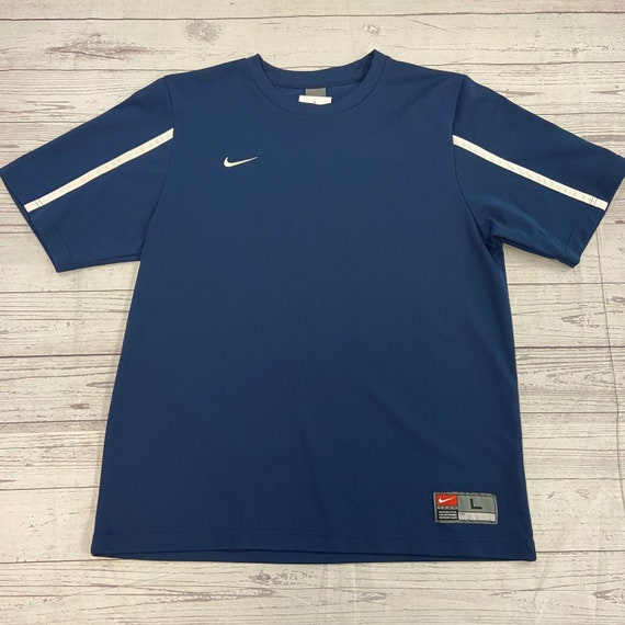 Vintage Nike Blue Athletic Short Sleeve T shirt Men Size L Etsy