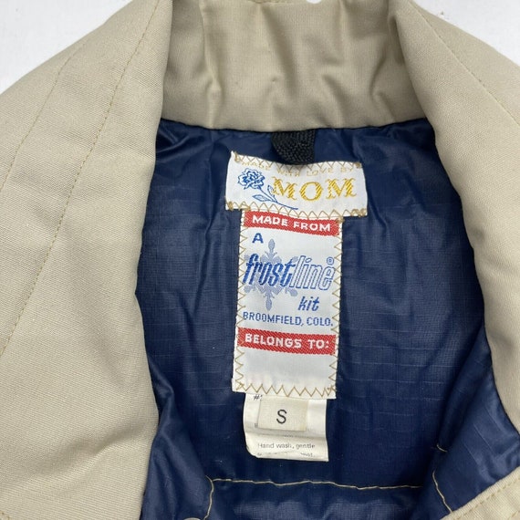 Vintage Frostline Kit Beige Zip Up Vest Mens Small - image 3