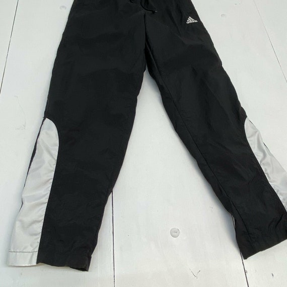 Vintage Adidas Black Lined Track Pants Ankle Zip Womens Size Small