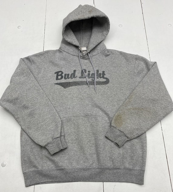 Vintage Champion Gray Sweatshirt Hoodie Bud Light 