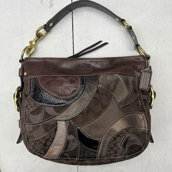 Vintage Coach ZOE Hobo E0873 13515 Mosaic Patchwork Leather Shoulder Handbag Etsy Ireland