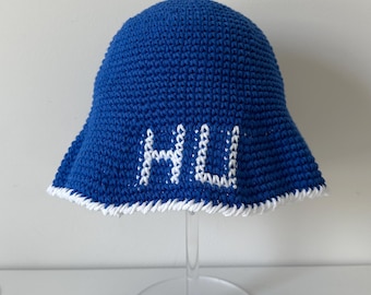 Sombrero de pescador de crochet de la Universidad de Hampton