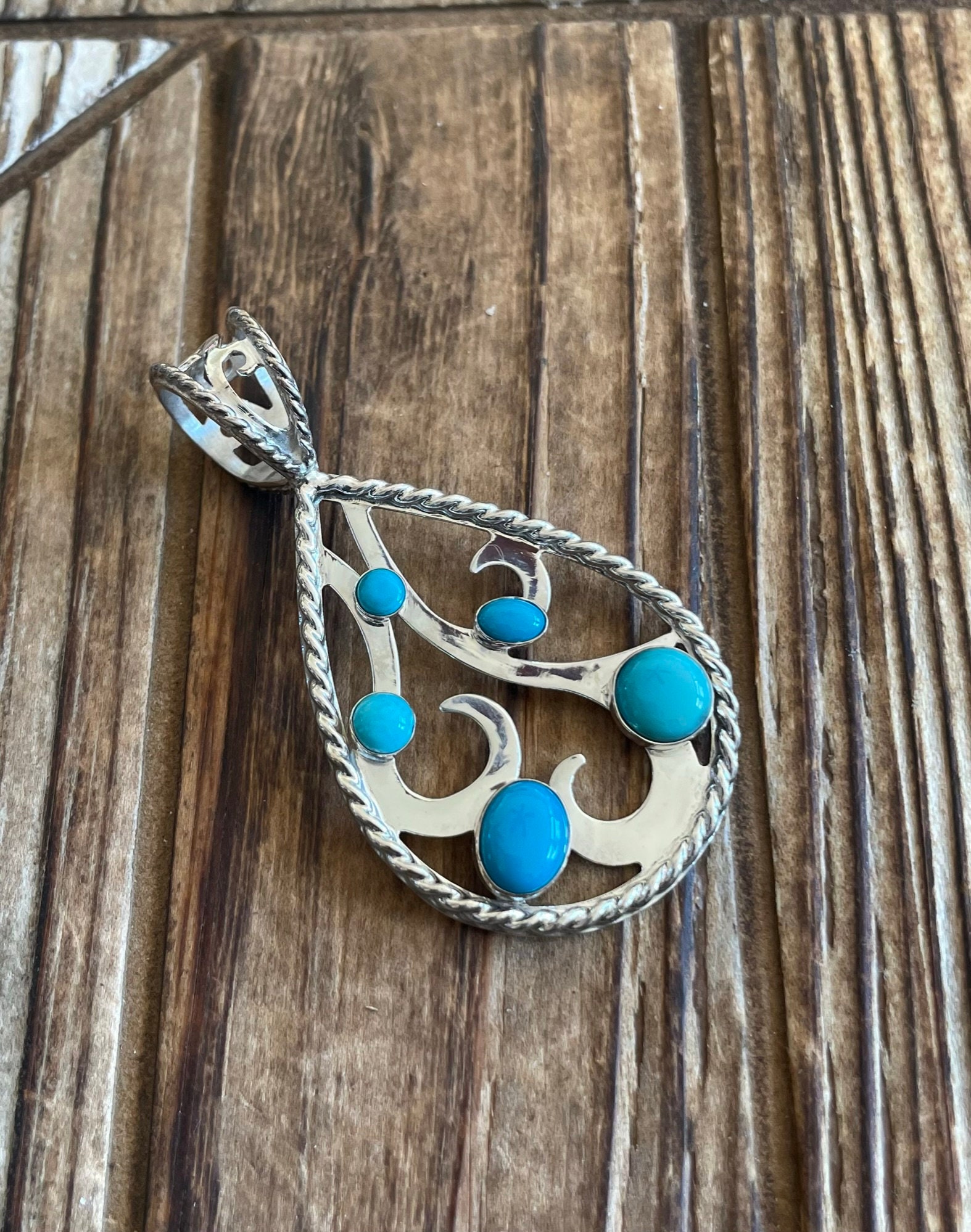 JAY KING Sleeping Beauty Turquoise Statement Sterling Silver Pendant ...