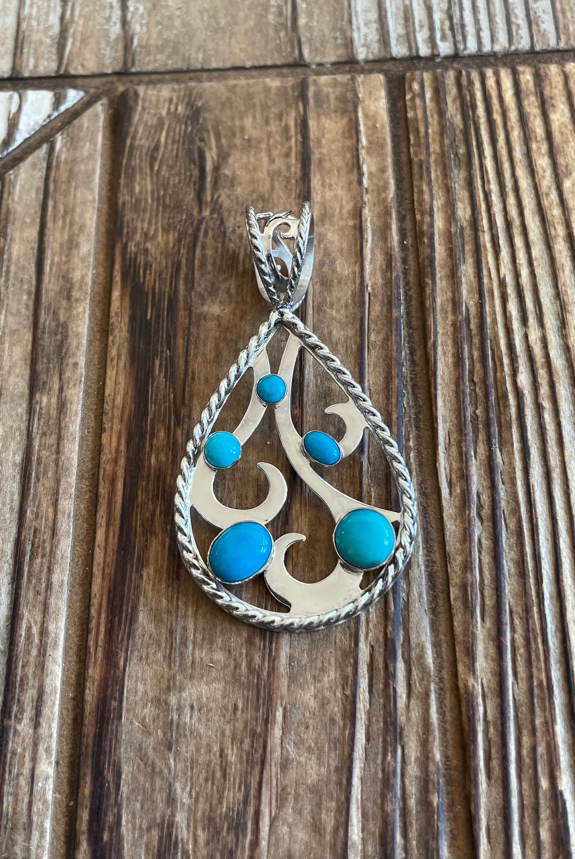 JAY KING Sleeping Beauty Turquoise Statement Sterling Silver Pendant ...