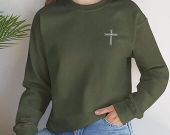 Christian Sweatshirt, Christian Shirt, Women's Christian Sweater, Men's Christian Sweater, Pullover, Faith Shirt, Religious Sweater, Cross