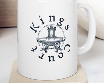 Kings Court Coffee Mug Gift for Groomsmen, Gift for Dad, Gift for Fathers, Medieval Themed Gift, Kings Mug, King Arthur Coffee Mug Gift