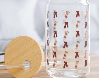Vintage Ski Straw Tumbler, Vintage Ski Straw Glass, Vintage Ski Straw Cup, Ski and Scarf Tumbler Gift, Vintage Design Bridesmaid's Gift