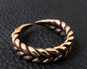 Solid Bronze Finger Ring from Medieval Poland. Slavic Jewelry. Historical Reenactment.