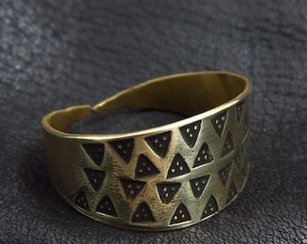 Solid Bronze Prussian Finger Ring. Medieval Jewelry. Historical Reenactment.
