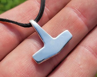 925 Silver Thor's Hammer Penadnt. Viking Jewelry. Mjolnir. Pagan. Reenactment.