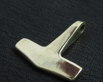 Solid Bronze Thor&#39;s Hammer Pendant. Viking Jewelry. Mjolnir. Pagan. Reenactment.