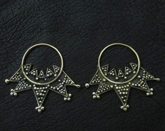 Anillos de templo de bronce macizo de Kievan Rus. Joyería eslava Recreación medieval