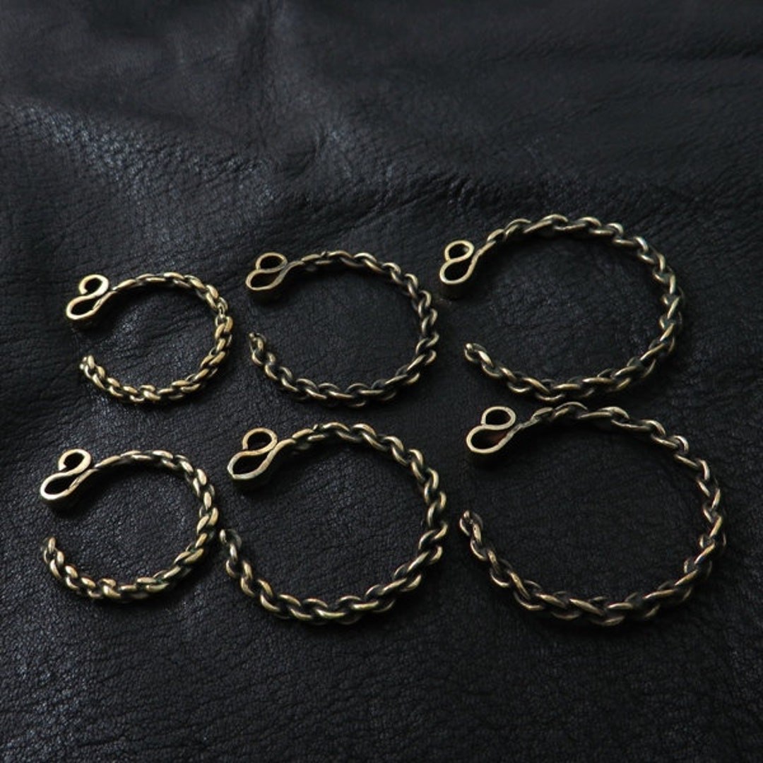 Solid Bronze Temple Rings From Medieval Poland (full Set). Historical ...